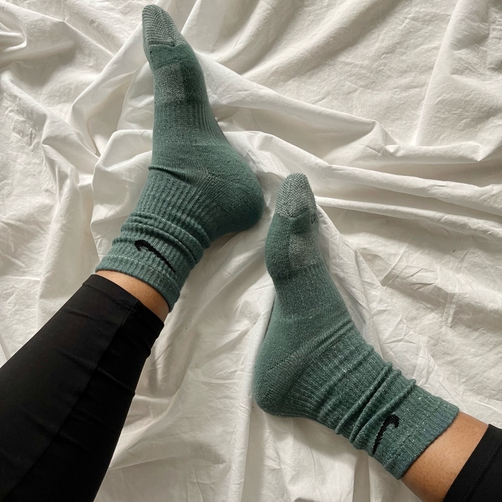 UNISEX Custom dyed Hunter green Nike socks